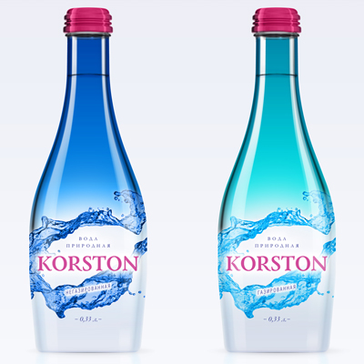 Дизайн упаковки воды Korston