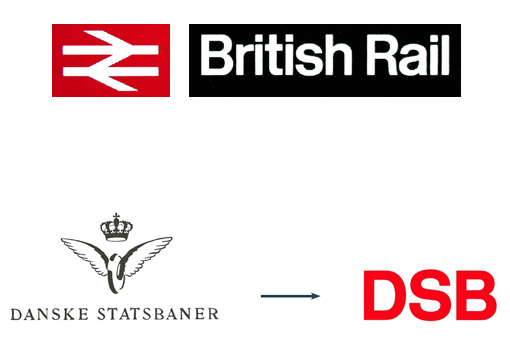 Развитие логотипа DSB. Интернациональный стиль и обращение к собственной истории